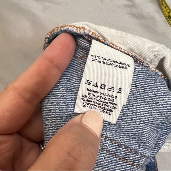 Free People Bailey Denim Mini Skirt Blue 30 - Picture 8 of 8